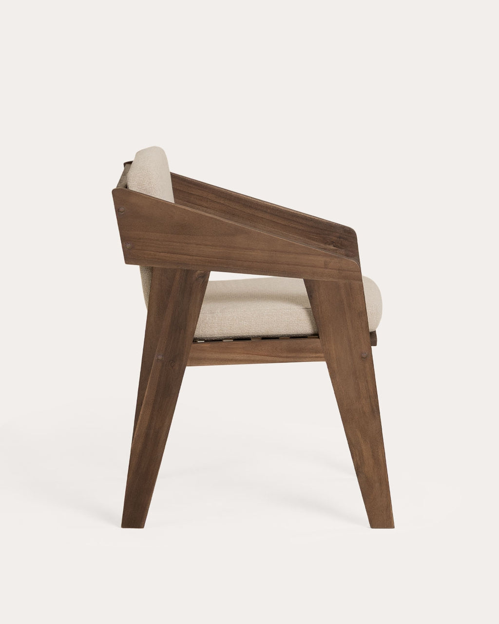 Tanon Acacia Wood Dining Chair with Armrests