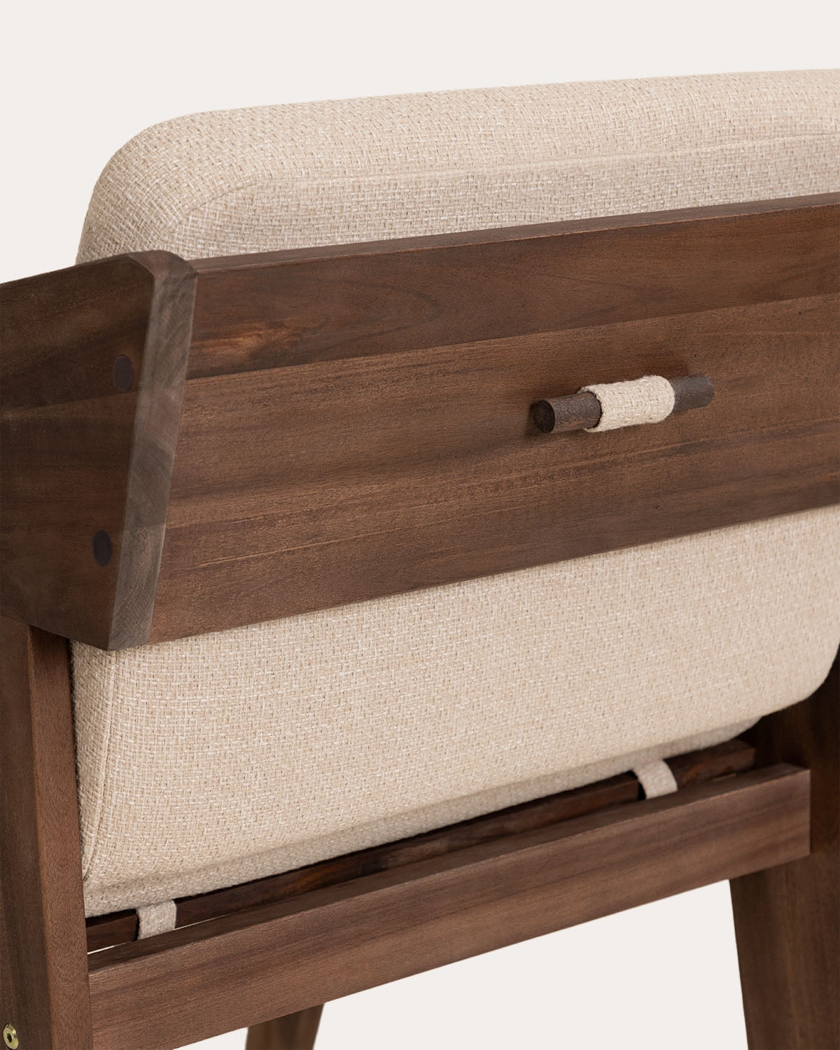 Tanon Acacia Wood Dining Chair with Armrests