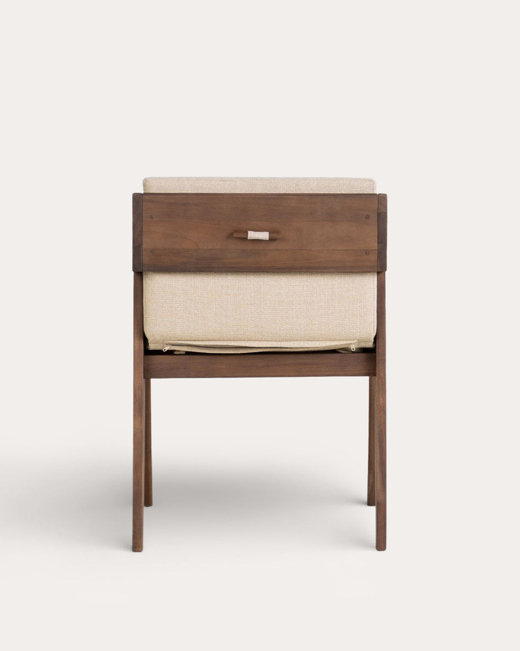 Tanon Acacia Wood Dining Chair with Armrests