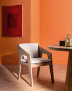 Tanon Acacia Wood Dining Chair with Armrests
