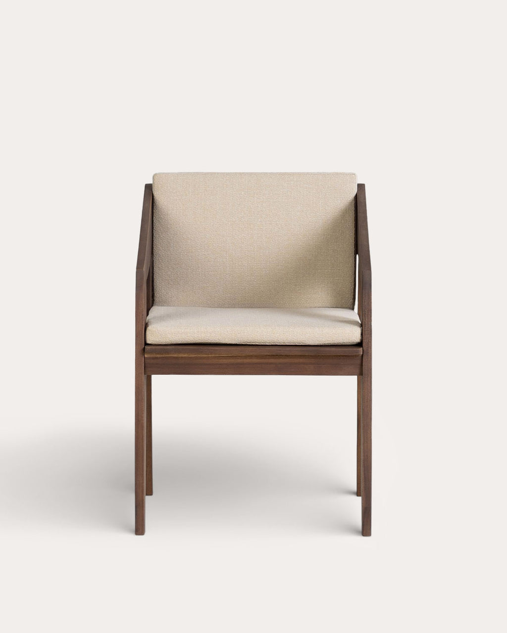 Tanon Acacia Wood Dining Chair with Armrests