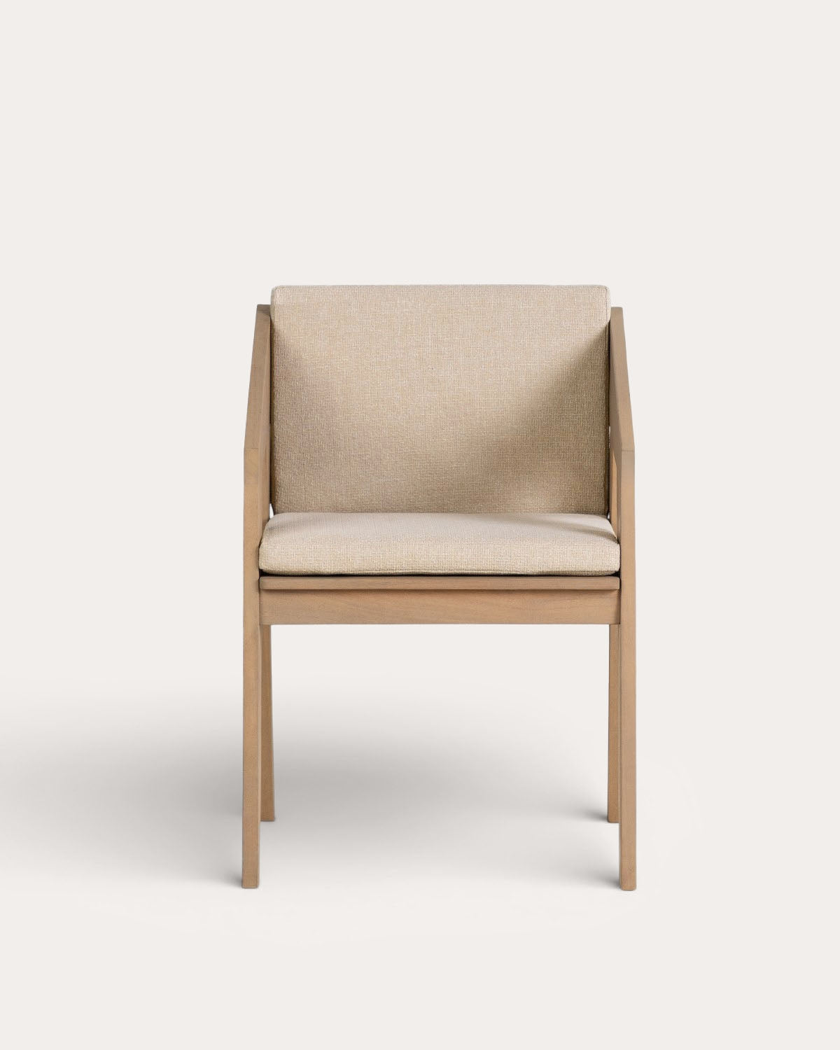 Tanon Acacia Wood Dining Chair with Armrests