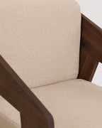 Tanon Acacia Wood Dining Chair with Armrests
