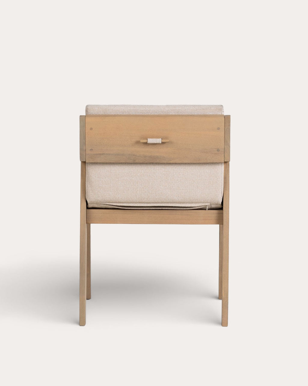 Tanon Acacia Wood Dining Chair with Armrests
