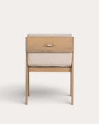 Tanon Acacia Wood Dining Chair with Armrests