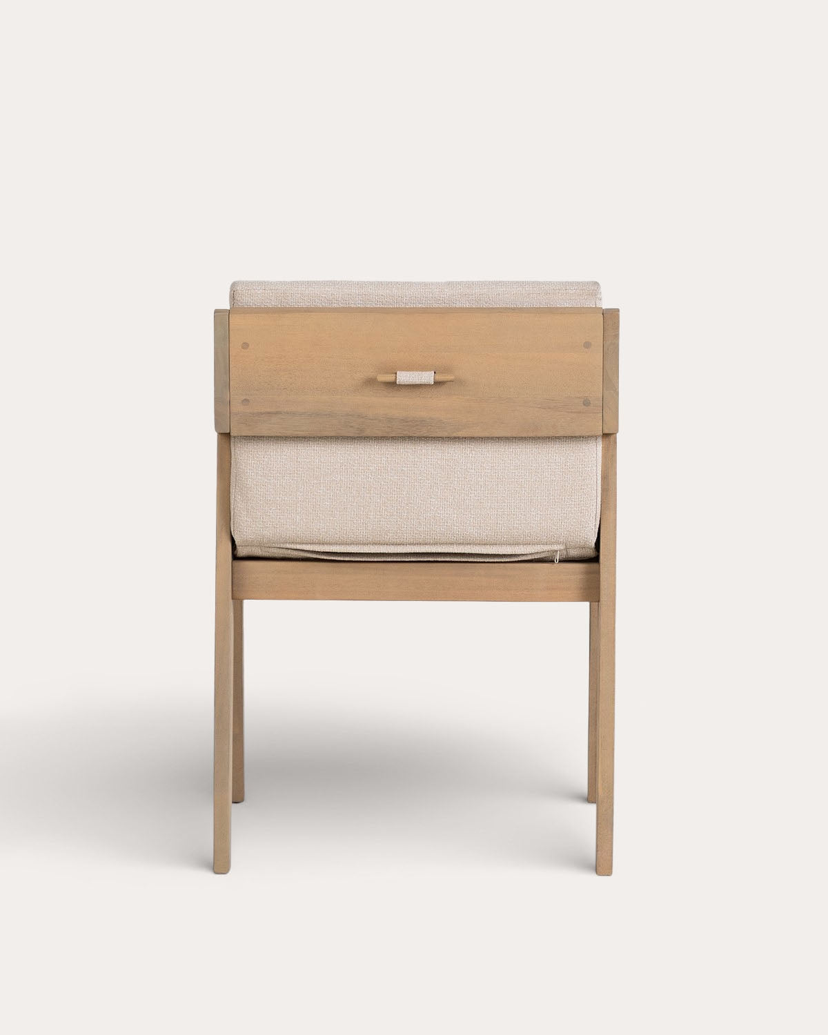 Tanon Acacia Wood Dining Chair with Armrests