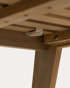 Tanon Acacia Wood Dining Chair with Armrests