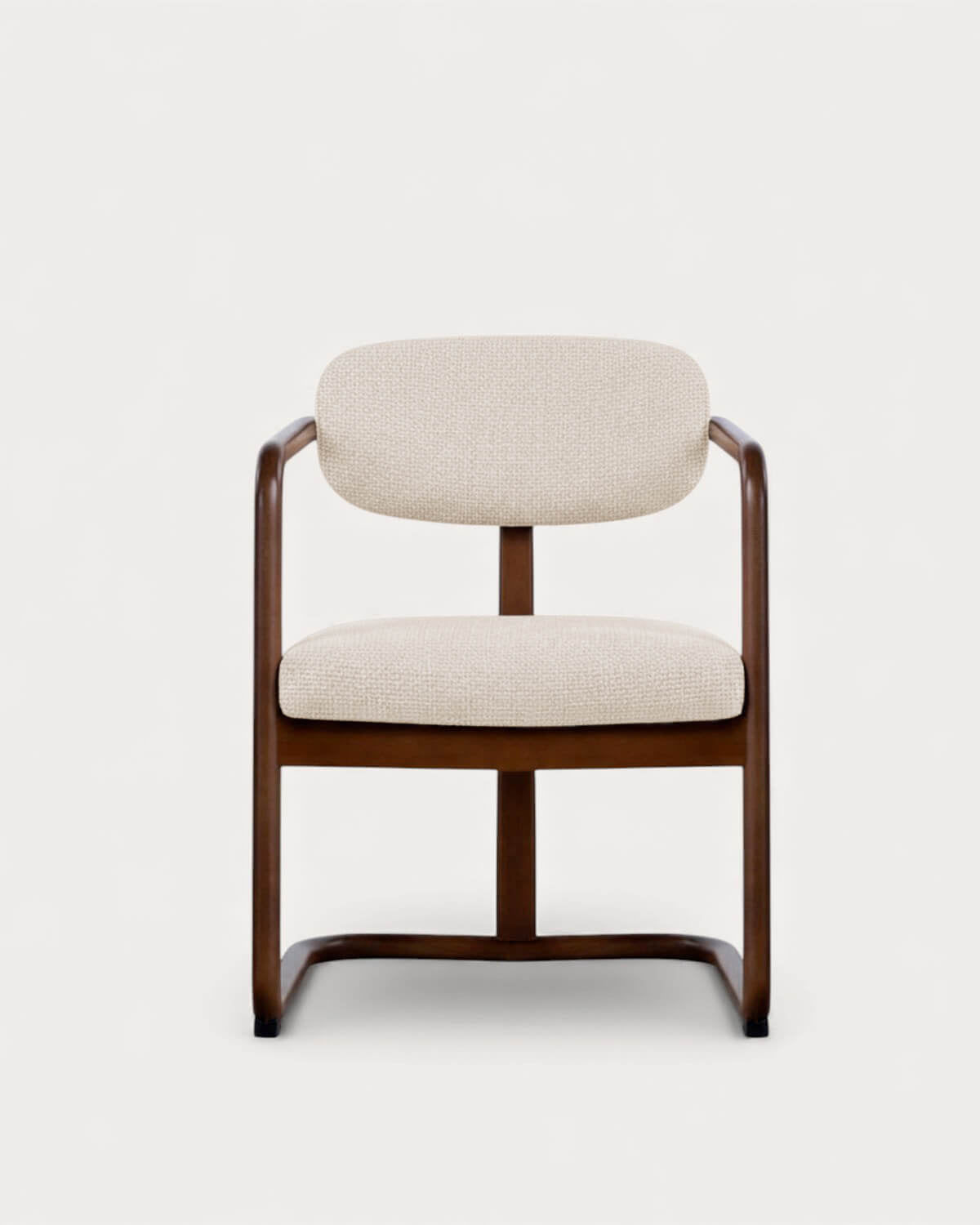 Dining room chair in rubber wood and Vitier fabric
