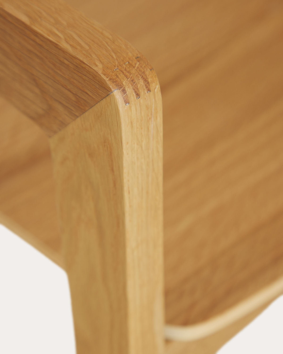 Oak wood dining chair with armrests Laly