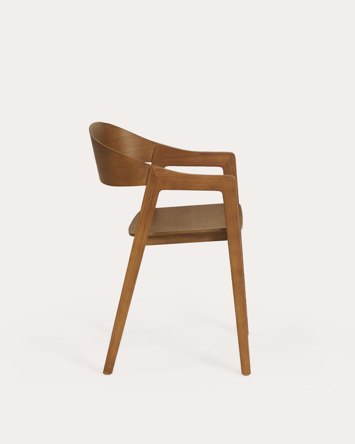 Oak wood dining chair with armrests Laly