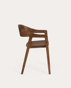 Oak wood dining chair with armrests Laly