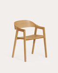 Oak wood dining chair with armrests Laly