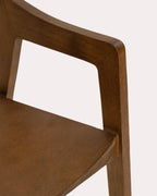 Oak wood dining chair with armrests Laly