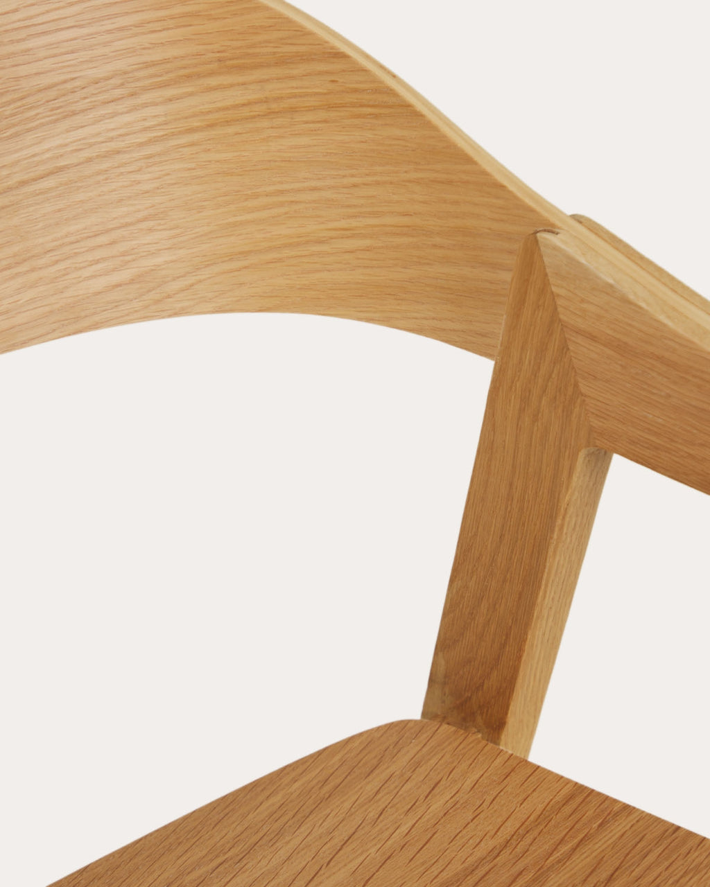 Oak wood dining chair with armrests Laly