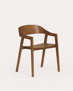 Oak wood dining chair with armrests Laly