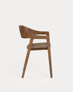 Oak wood dining chair with armrests Laly