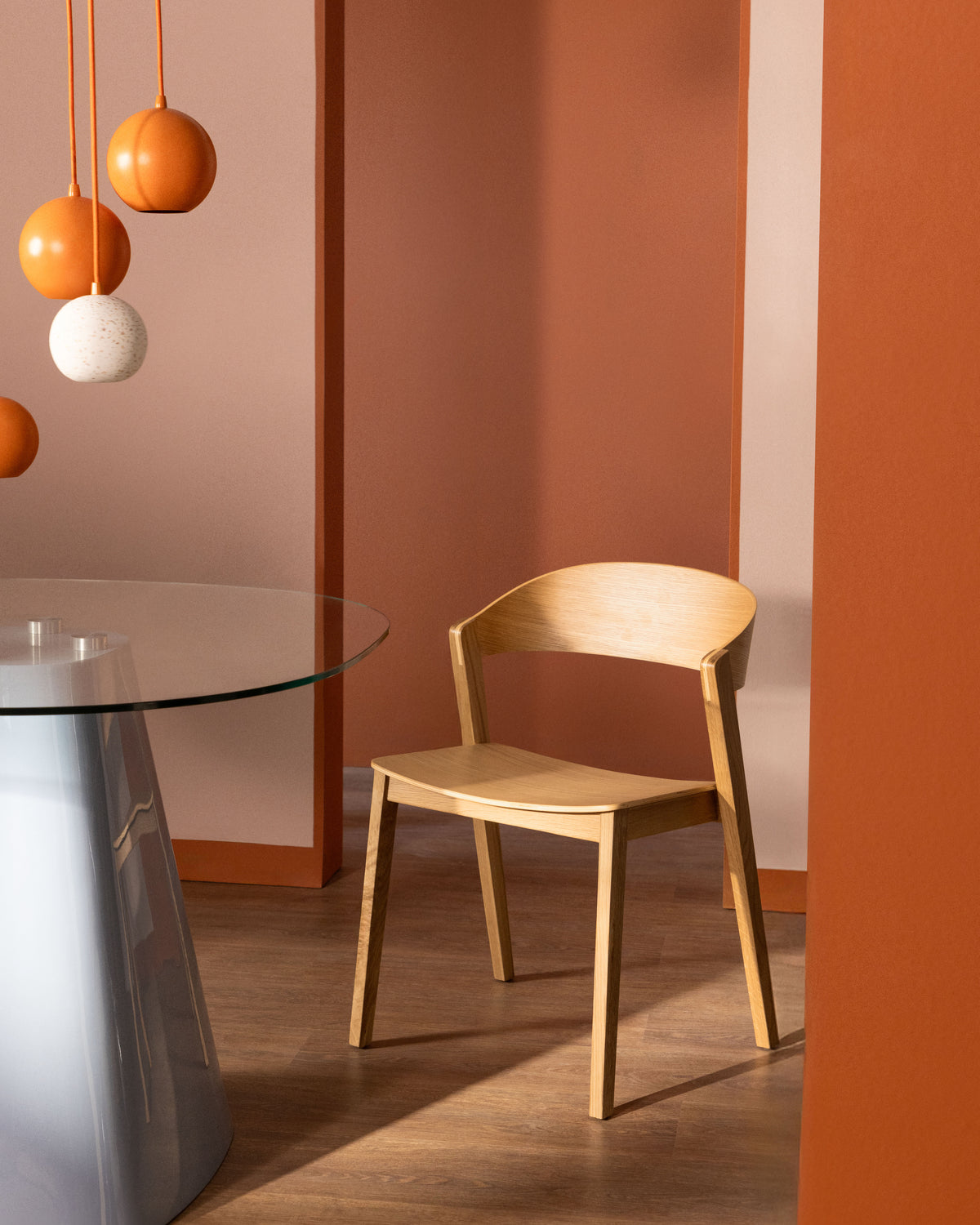Laly oak wood dining chair