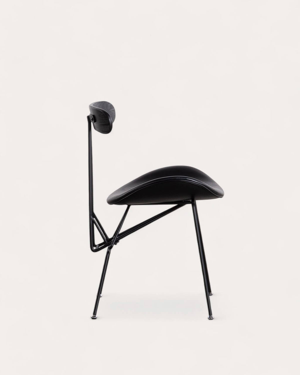 Brunela Faux Leather and Wood Dining Chair