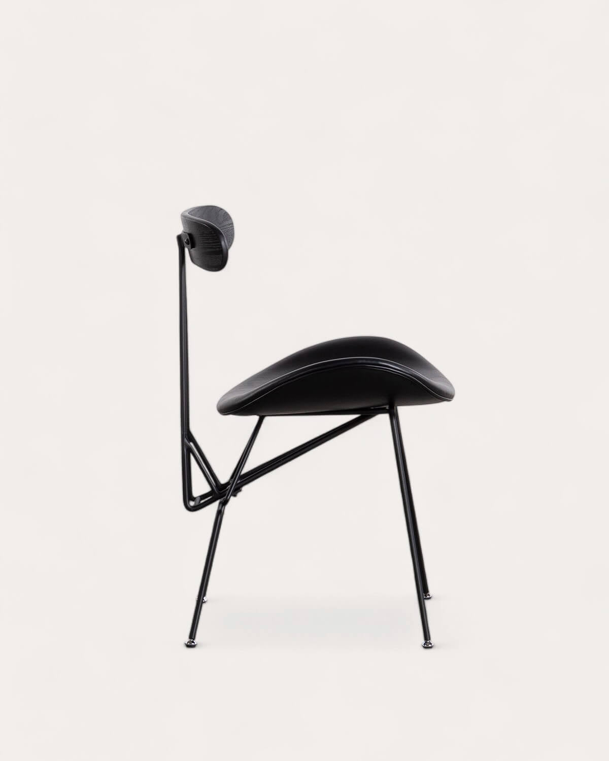 Brunela Faux Leather and Wood Dining Chair