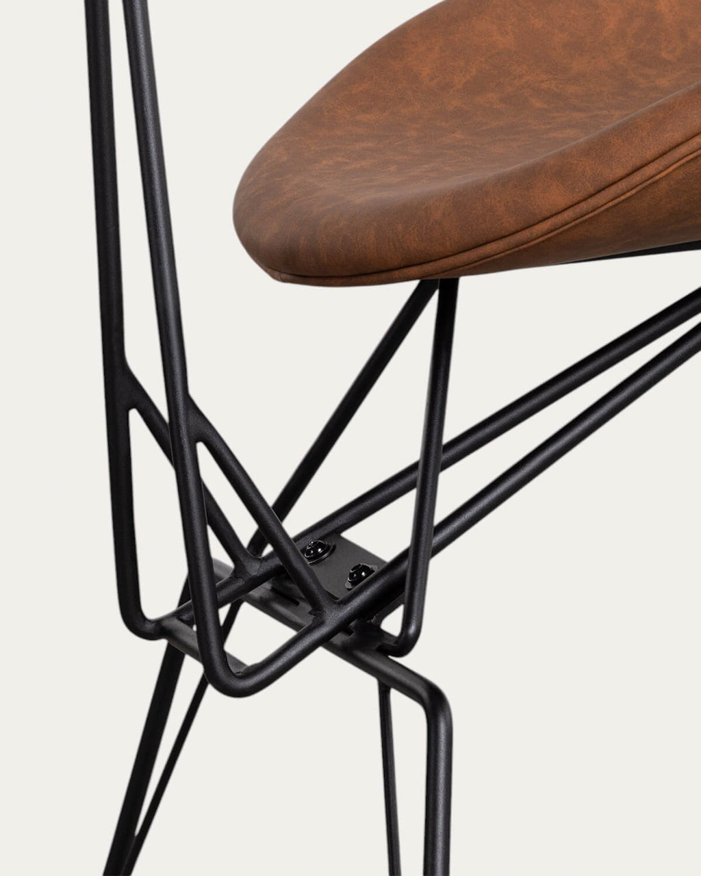 Brunela Faux Leather and Wood Dining Chair