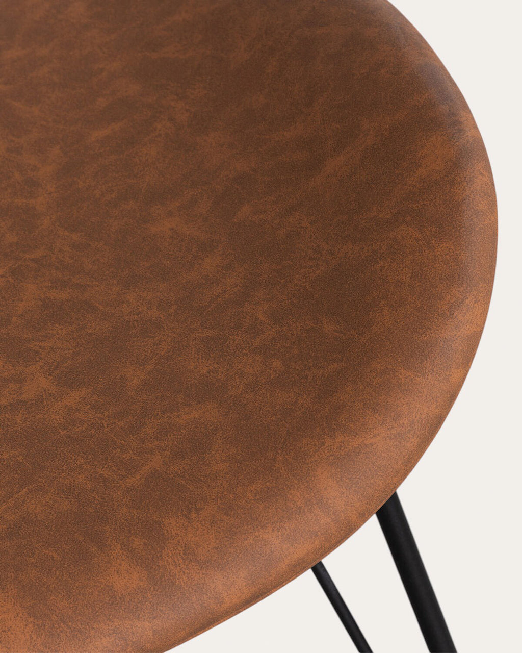 Brunela Faux Leather and Wood Dining Chair