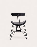 Brunela Faux Leather and Wood Dining Chair