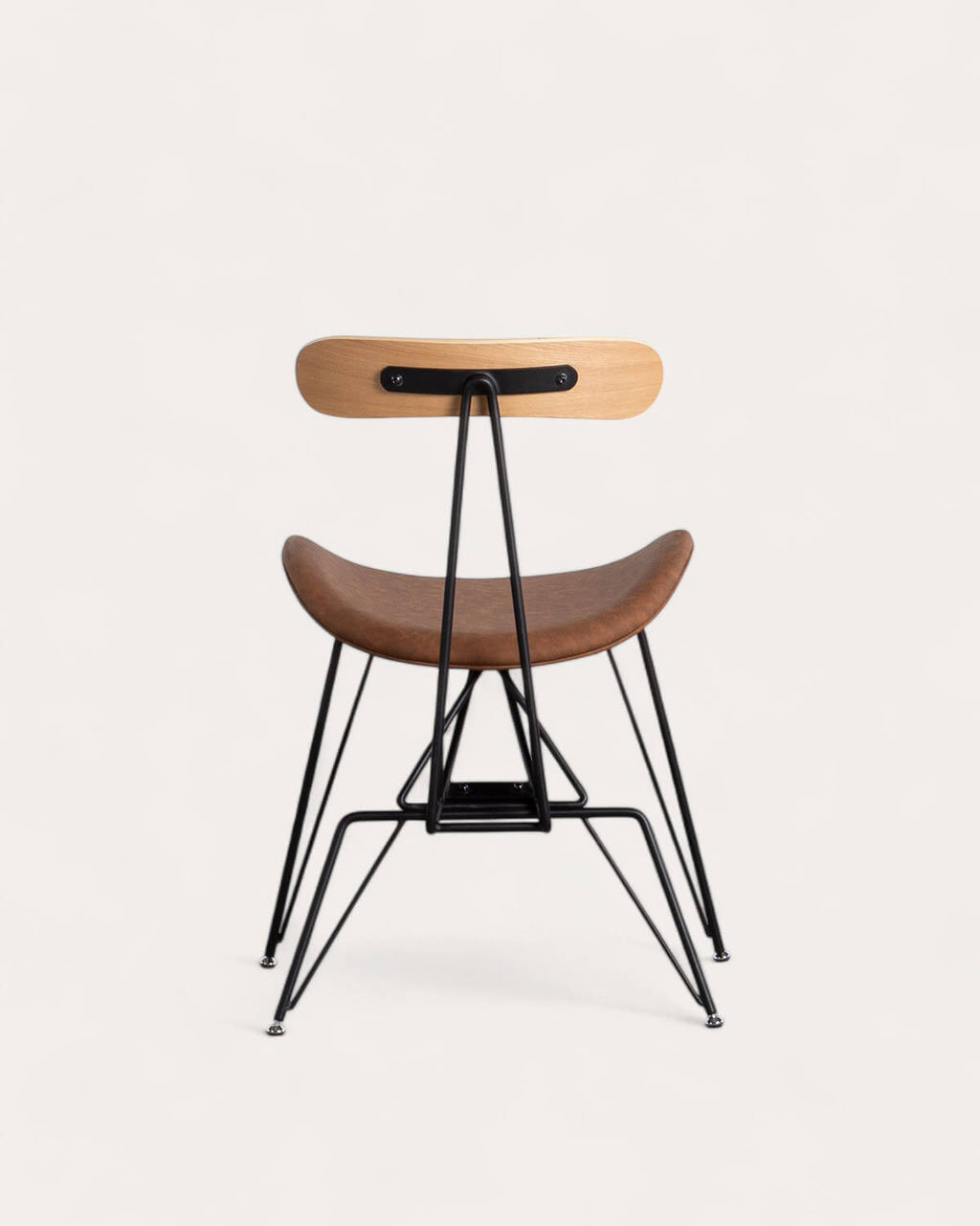 Brunela Faux Leather and Wood Dining Chair