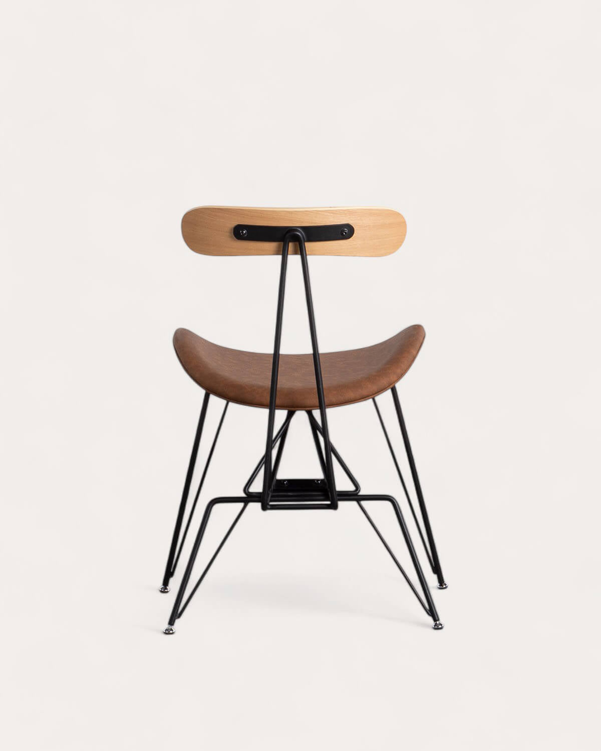 Brunela Faux Leather and Wood Dining Chair