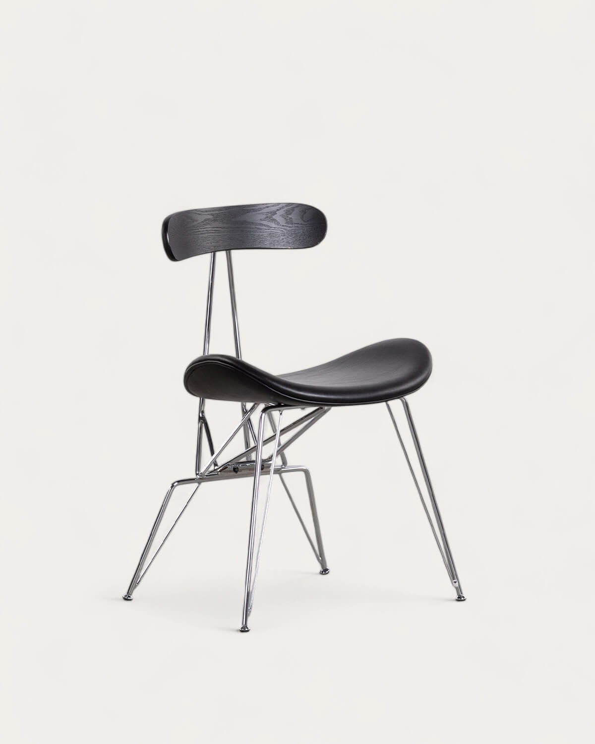 Brunela Faux Leather and Wood Dining Chair