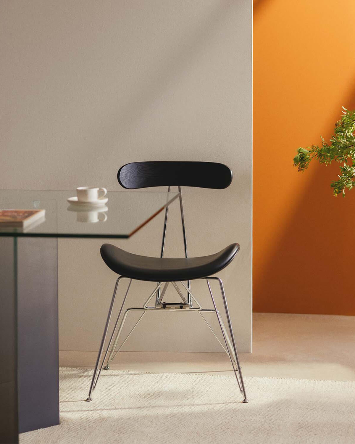 Brunela Faux Leather and Wood Dining Chair