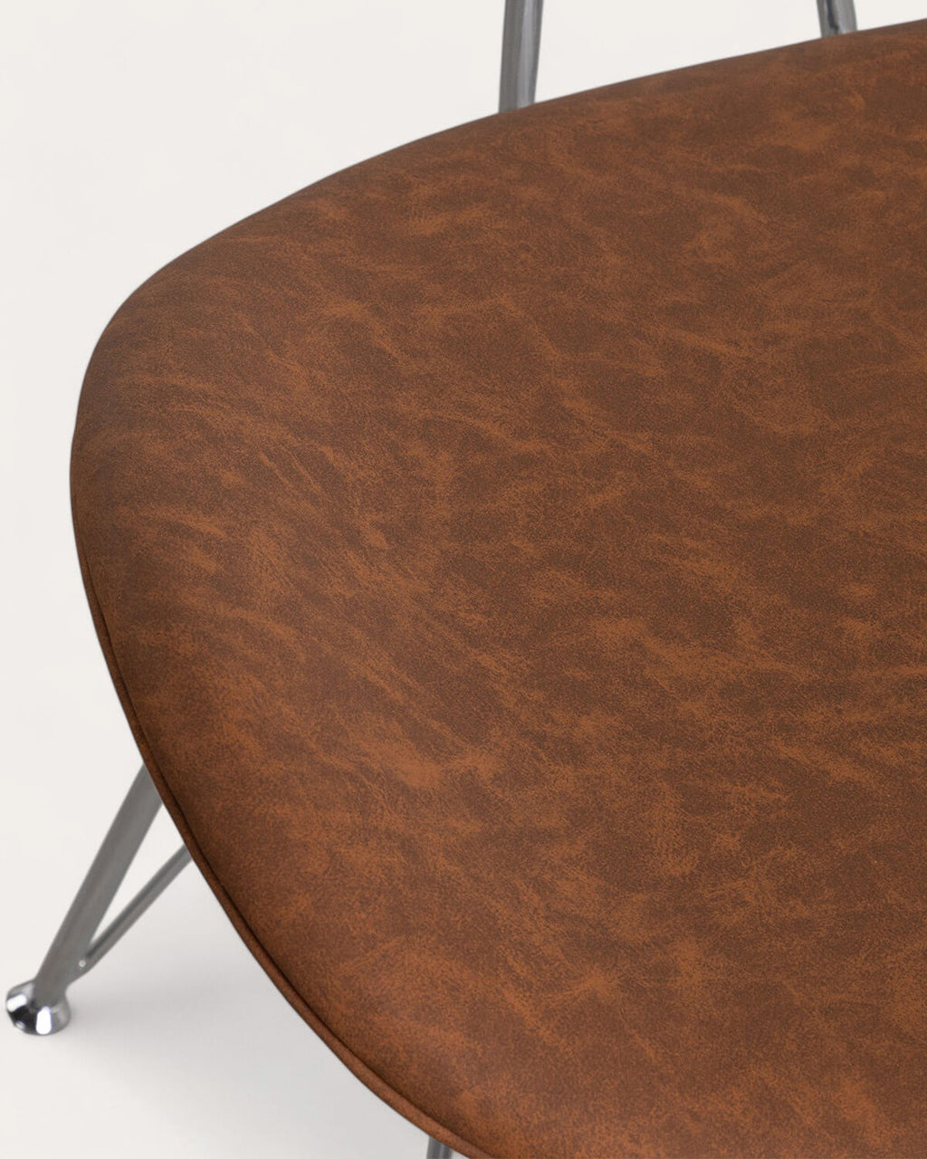 Brunela Faux Leather and Wood Dining Chair