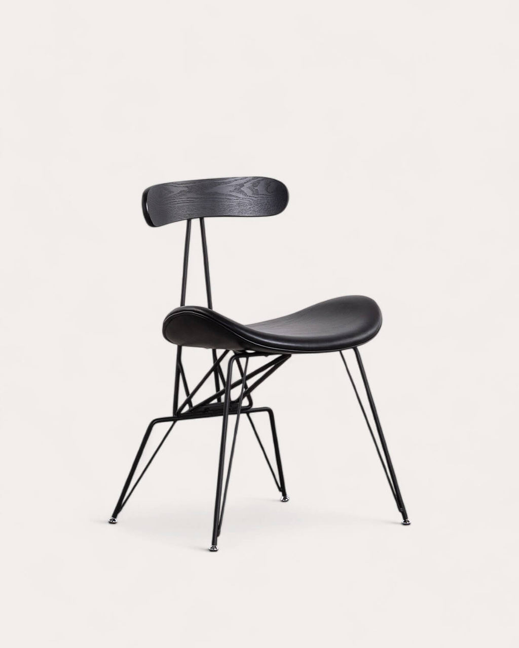 Brunela Faux Leather and Wood Dining Chair