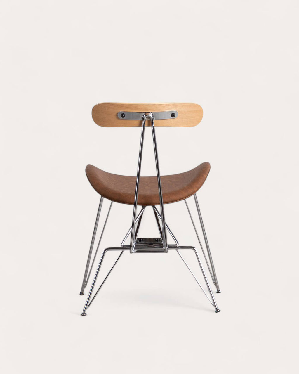 Brunela Faux Leather and Wood Dining Chair