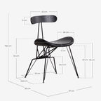 Brunela Faux Leather and Wood Dining Chair
