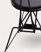 Brunela Faux Leather and Wood Dining Chair