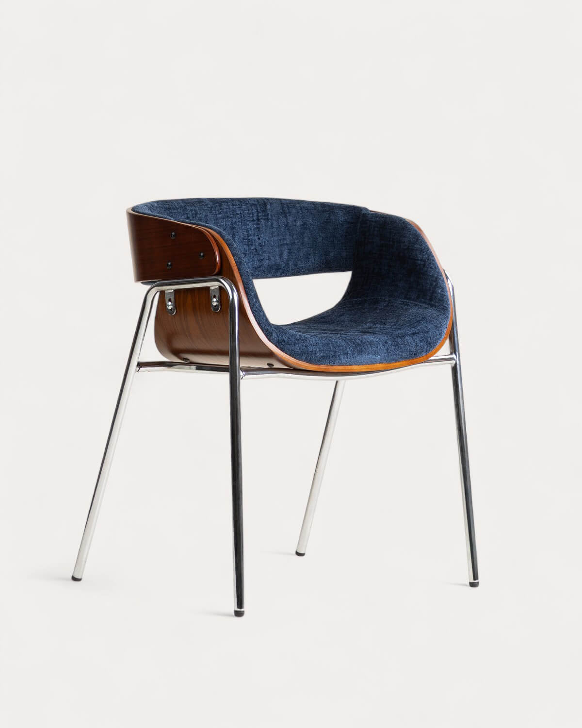 Berlin wood and fabric dining chair