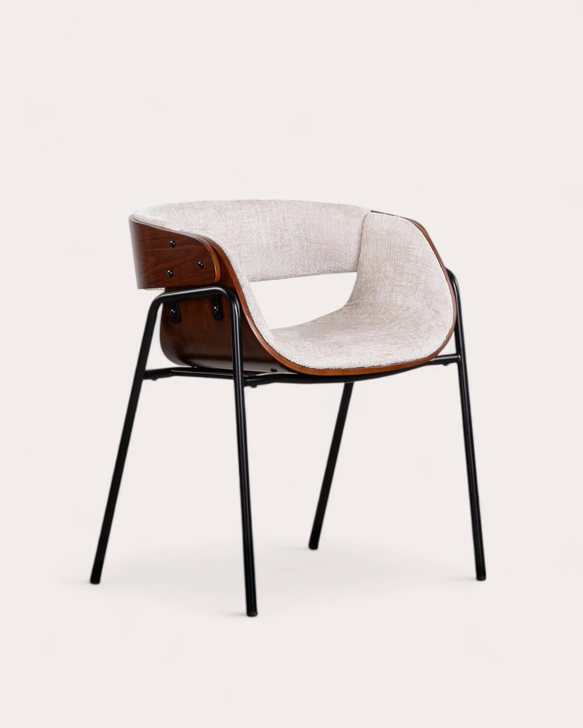 Berlin wood and fabric dining chair
