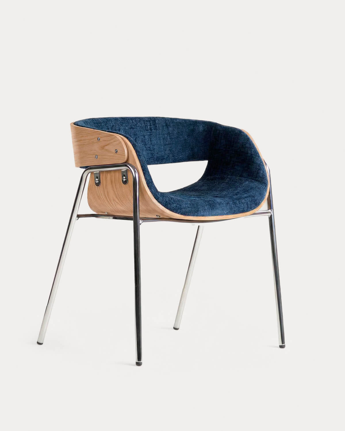 Berlin wood and fabric dining chair