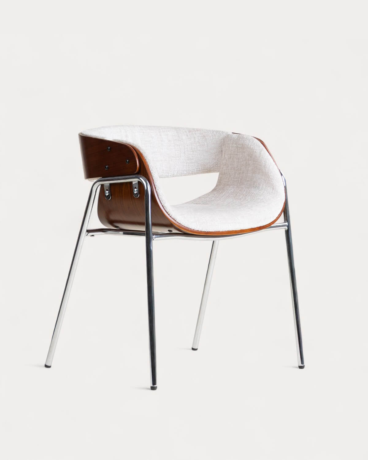 Berlin wood and fabric dining chair
