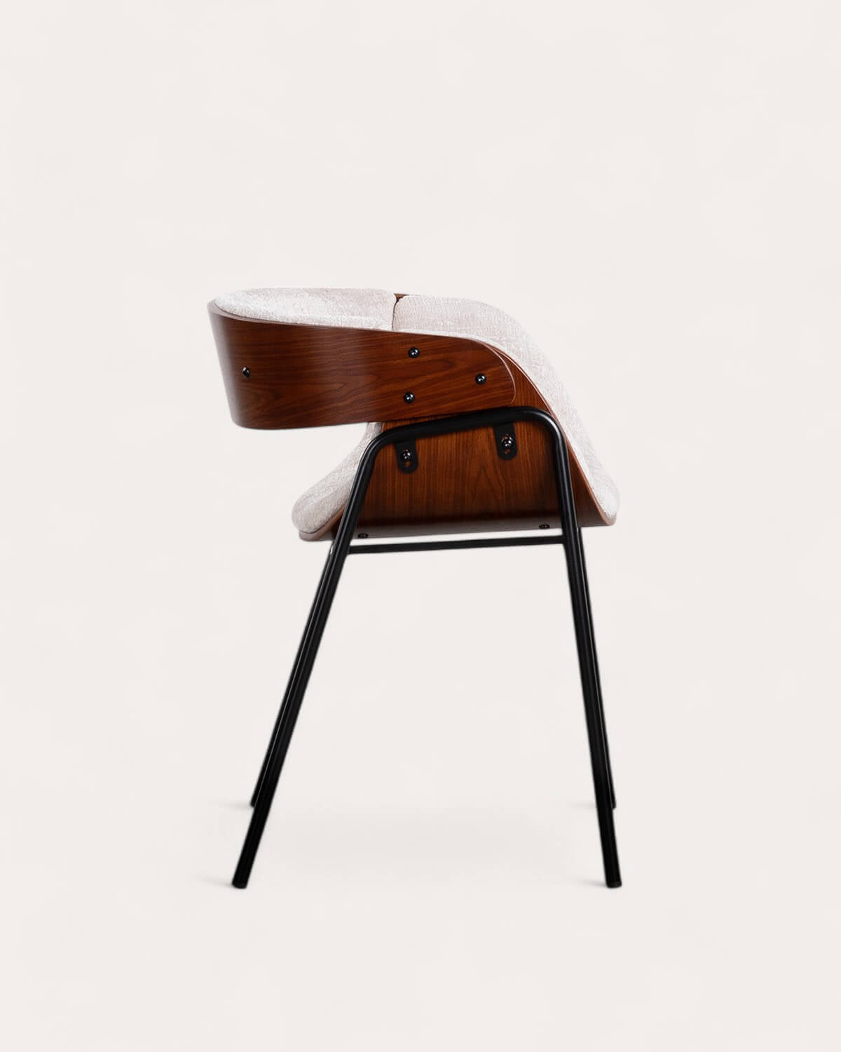 Berlin wood and fabric dining chair