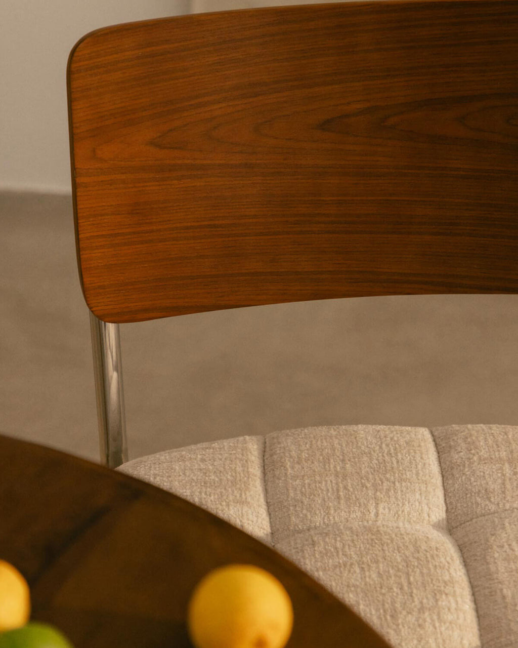 Cuba wood and fabric dining chair