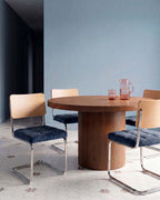 Cuba wood and fabric dining chair