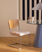 Cuba wood and fabric dining chair