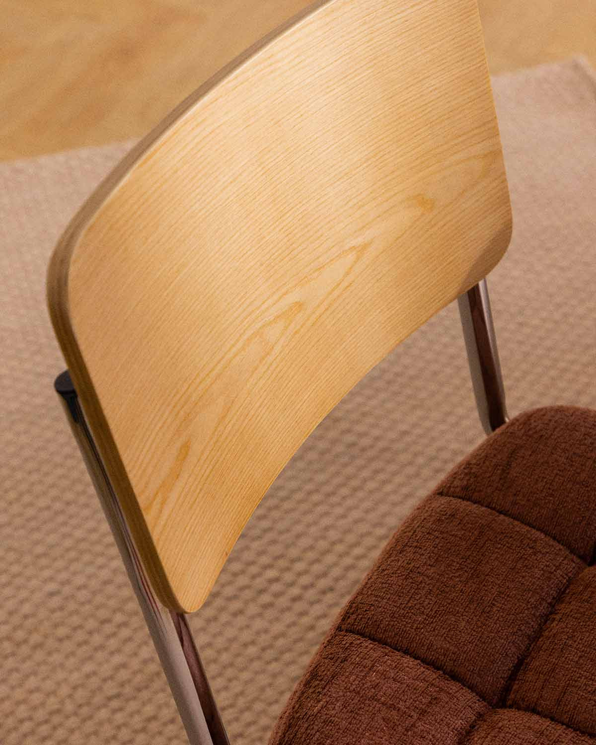 Cuba wood and fabric dining chair