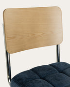Cuba wood and fabric dining chair