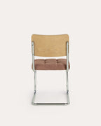 Cuba wood and fabric dining chair