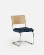Cuba wood and fabric dining chair