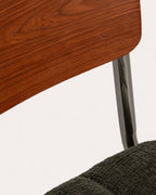Cuba wood and fabric dining chair