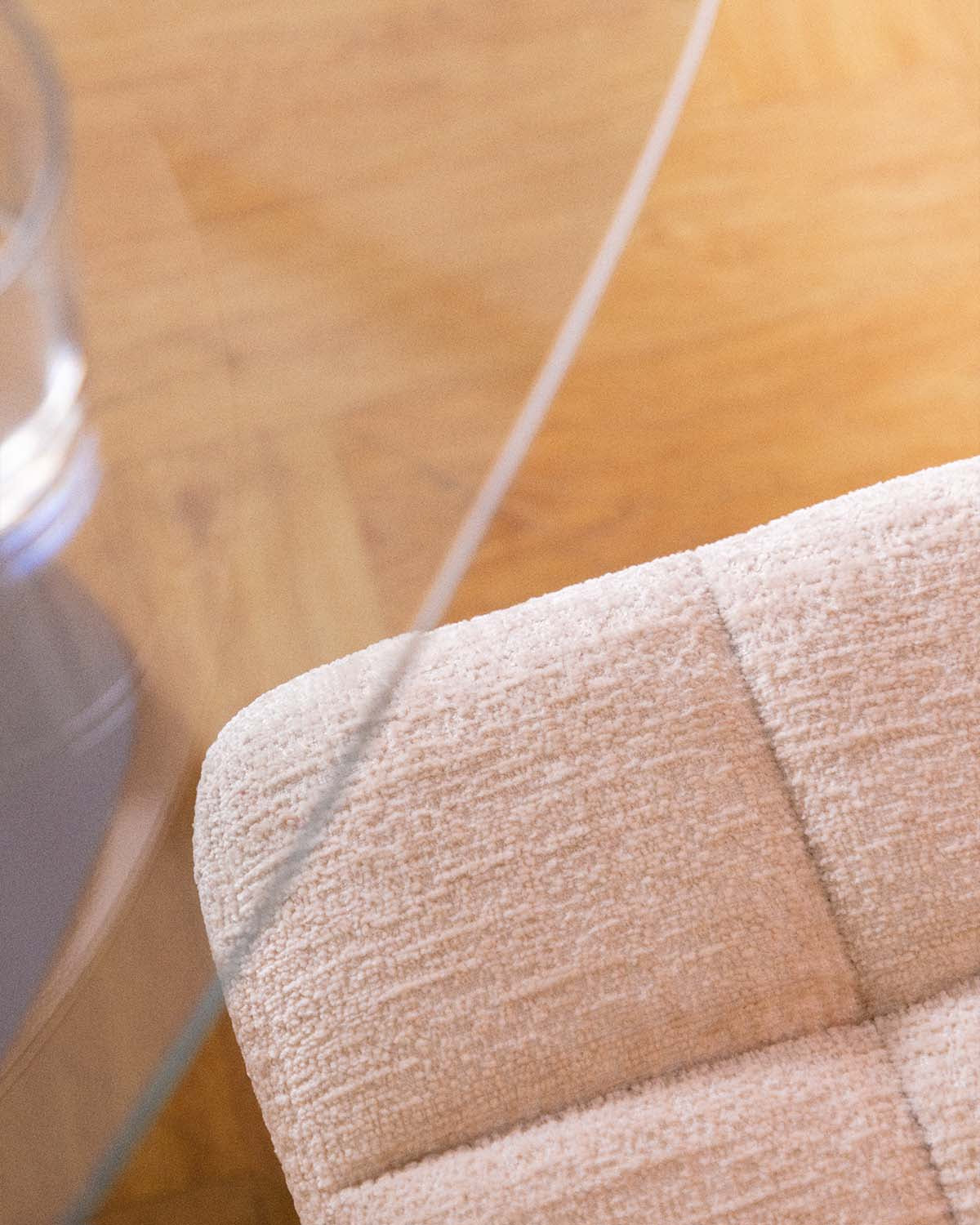 Cuba wood and fabric dining chair
