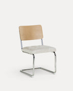 Cuba wood and fabric dining chair